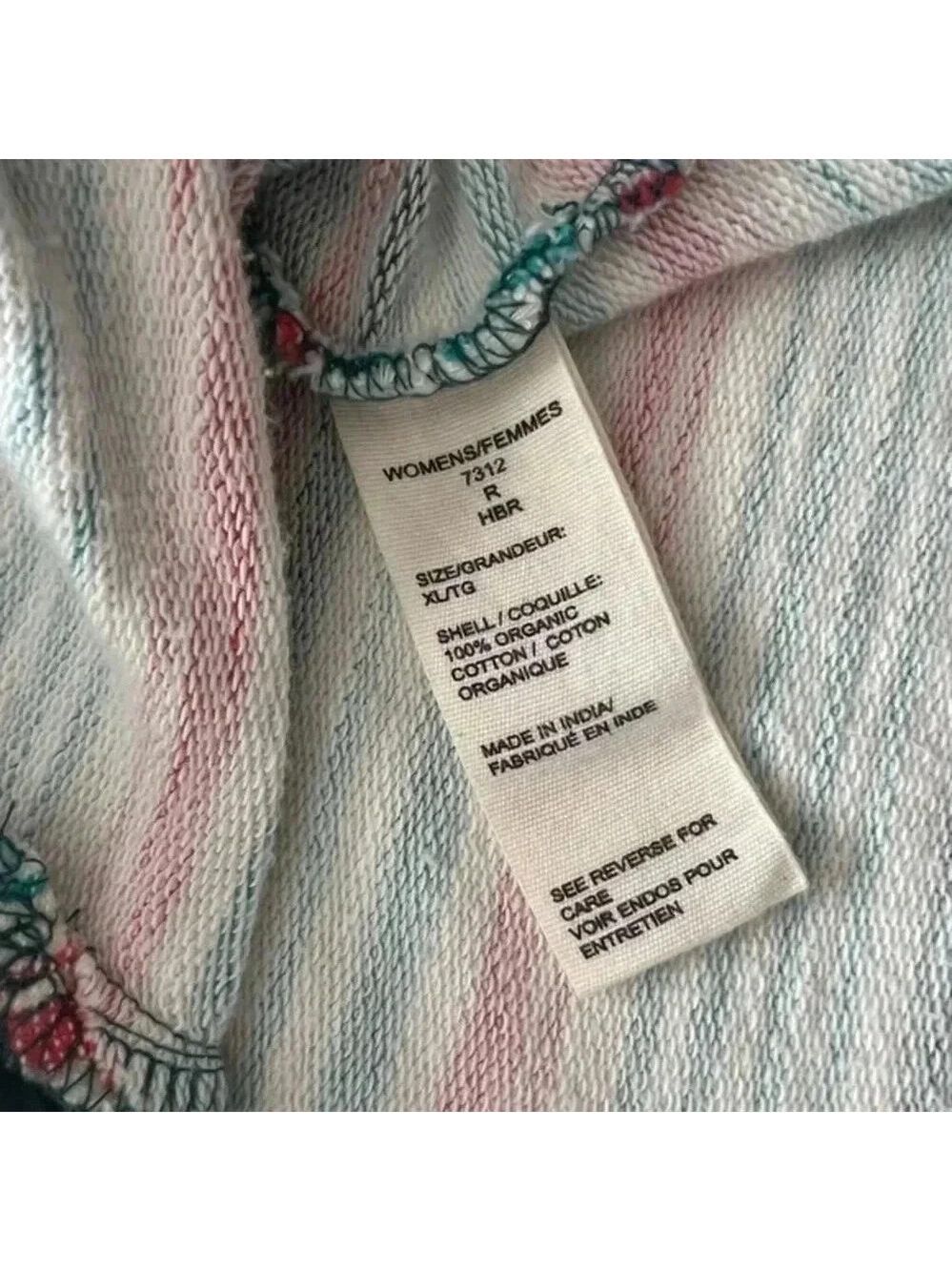Woolrich Woman’s 100% organic cotton Quinn Eco Rich Harbor Stripe Poncho… - Picture 8 of 11